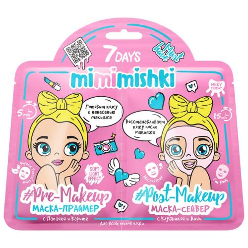 Маска 2 в 1 Pre-makeup &amp; Post-makeup I&#039;m Pink, 25 г (Mimimishki, Mimimishki Pre Post Make Up)