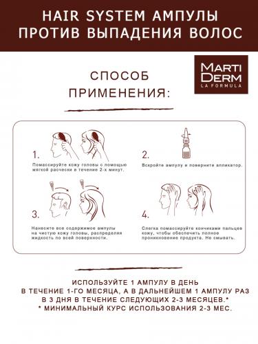 Мартидерм Ампулы против выпадения волос, 28 x 3 мл (Martiderm, Hair System), фото-6