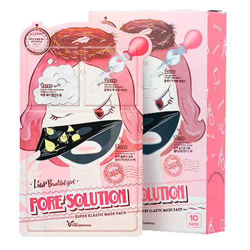 Елизавекка 3-шаговая маска для лица для проблемной кожи 3-step pore solution mask pack, 29 мл (Elizavecca, Mask Pack)