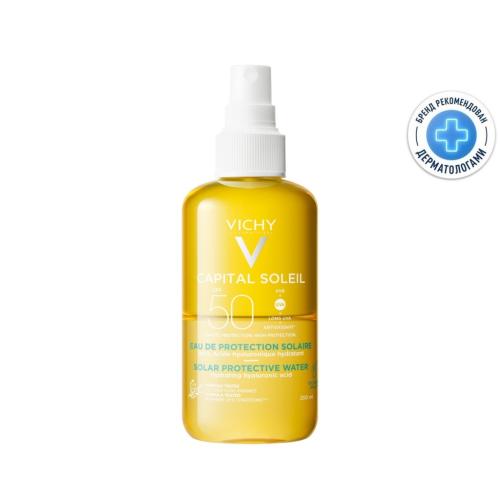 Виши Солнцезащитный двухфазный спрей для увлажнения лица и тела SPF 50, 200 мл (Vichy, Capital Soleil)