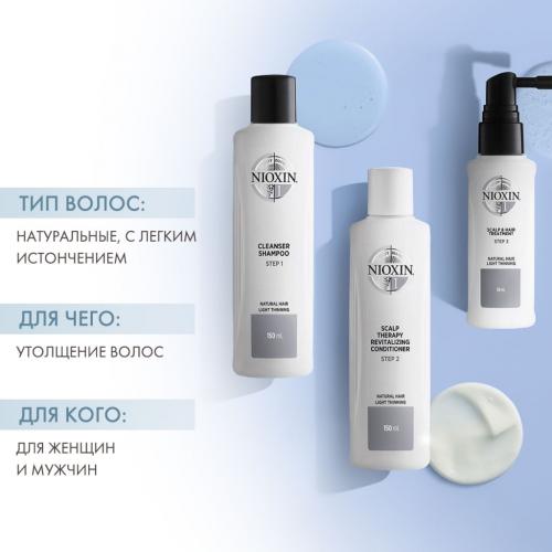 Ниоксин Набор 3-х-ступенчатая система System 1 Natural Hair Light Thinning (Nioxin, System 1), фото-2