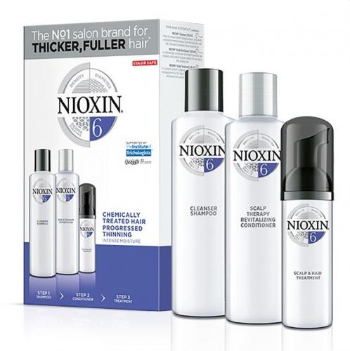 Ниоксин Набор: 3-х-ступенчатая система System 6 Chemically Treated Hair Progressed Thinning (Nioxin, System 6)