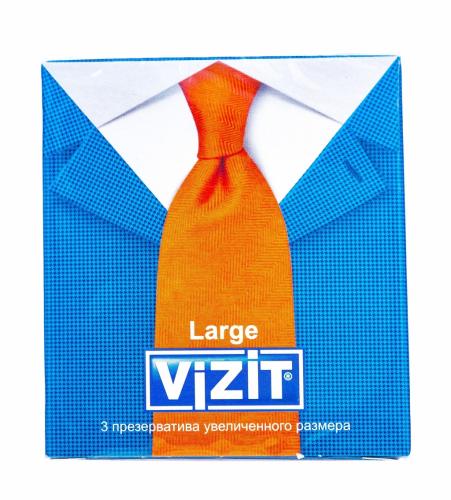 Визит Презервативы Увеличенного размера 3 шт (Vizit, ), фото-2