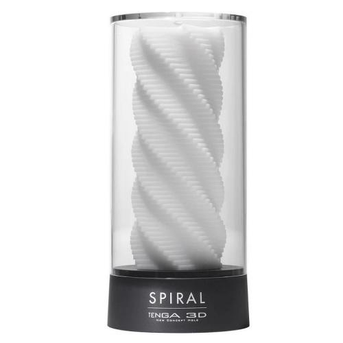 Тенга Мастурбатор 3D Spiral, белый (Tenga, )