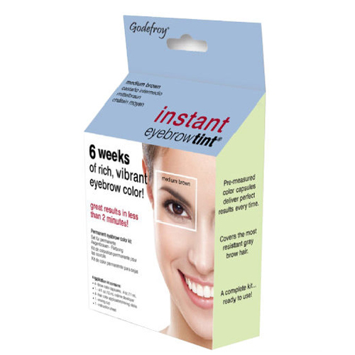 Годефрой Eyebrow Tint Medium  Brown Краска-хна в капсулах для бровей коричневая, 15 капсул (Godefroy, Eyebrow)