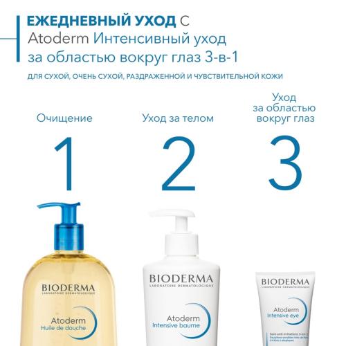 Биодерма Интенсивный уход за областью вокруг глаз 3-в-1, 100 мл (Bioderma, Atoderm), фото-6