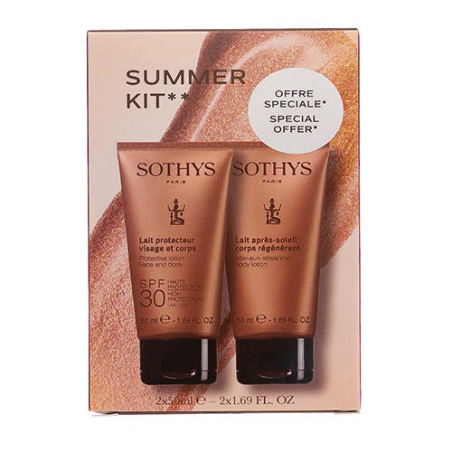 Сотис Париж Промо набор Солнечная линия 2019: SPF30 Face and body lotion, 50 мл + After-sun refreshing body lotion, 50 мл (Sothys Paris, Sun Care, Protecting Sun Care)