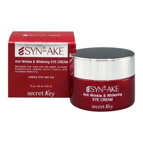Сикрет Ки Антивозрастной крем для кожи вокруг глаз, 15 г (Secret Key, Syn-Ake Anti Wrinkle & Whitening)