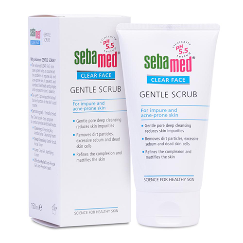 Себамед Скраб для лица мягкий Gentle Scrub, 150 мл (Sebamed, Clear Face), фото-2