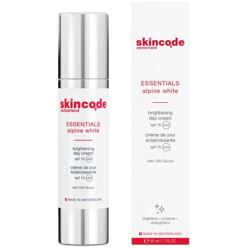 Скинкод Осветляющий дневной крем SPF 15, 50 мл (Skincode, Essentials Alpine White)