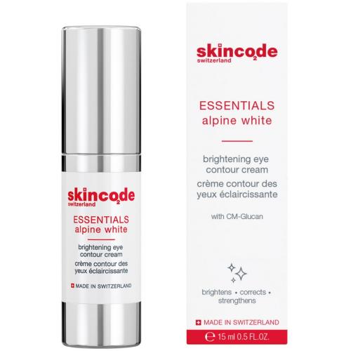 Скинкод Осветляющий крем для контура глаз Brightening eye contour cream, 15 мл (Skincode, Essentials Alpine White)