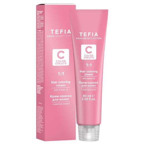Тефия Крем-краска для волос с маслом монои, 60 мл  (Tefia, Красители Color Creats)