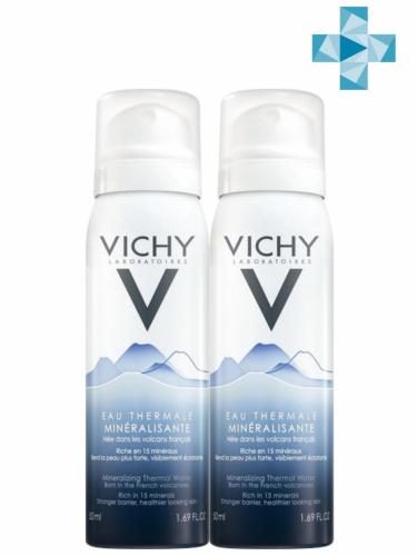 Виши Комплект Термальная минерализирующая вода Vichy Спа, 2х50 мл (Vichy, Thermal Water Vichy)