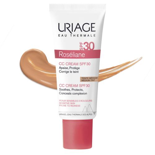 Урьяж СС крем с тональным эффектом SPF30 оттенок medium, 40 мл (Uriage, Roseliane)