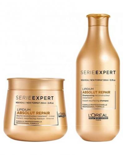 Лореаль Профессионель Набор Absolut весна 2019 (шампунь 300 мл, маска 250 мл)  (L'Oreal Professionnel, Уход за волосами, Absolut Repair)