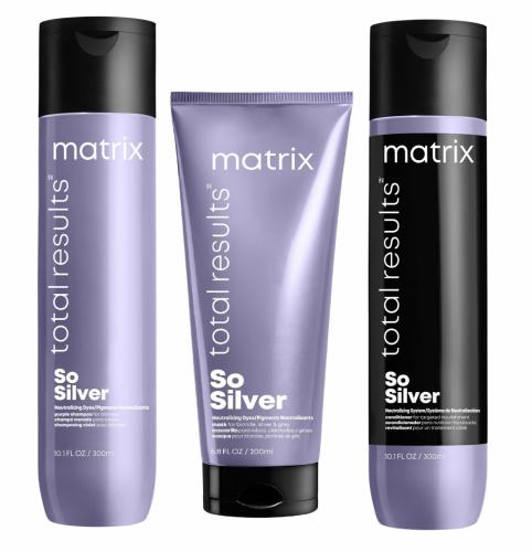 Матрикс Набор для светлых и седых волос So silver (Шампунь, 300 мл + Кондиционер, 300 мл + Маска, 200 мл) (Matrix, So Silver), фото-2