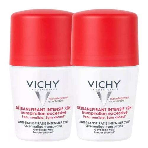 Виши Дезодорант шариковый Анти-стресс 72 часа против пота, 2х50 мл (Vichy, Deodorant)