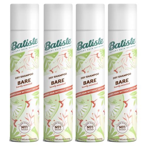 Батист Сухой шампунь для волос Bare с цветочным ароматом, 4 х 200 мл (Batiste, Fragrance)