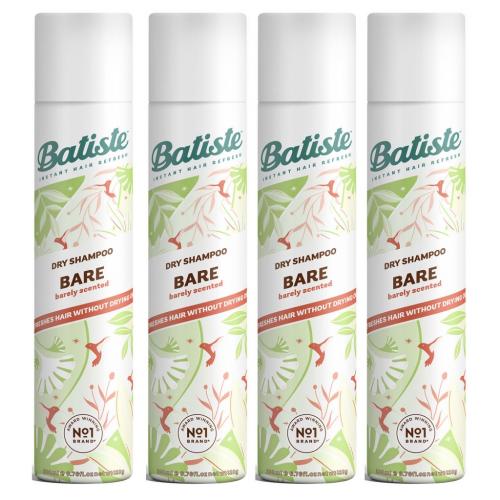 Батист Комплект Bare Сухой шампунь, 4 шт х 200 мл (Batiste, Fragrance)