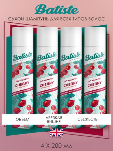 Батист Сухой шампунь для волос Cherry с ароматом вишни, 4 х 200 мл (Batiste, Fragrance), фото-2