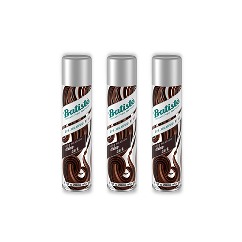 Батист Комплект Divine dark Сухой шампунь, 3 шт х 200 мл (Batiste, Color)