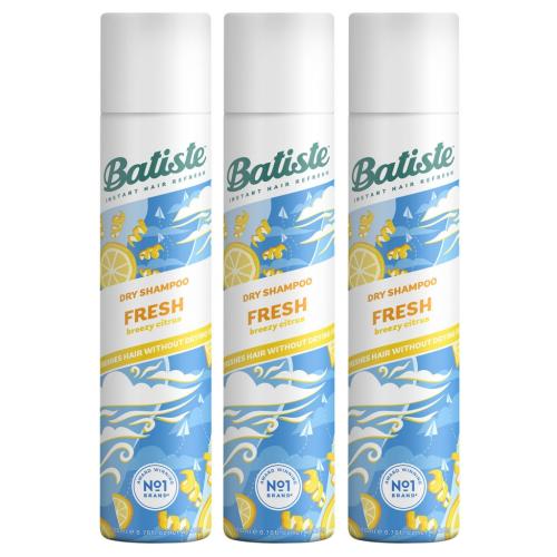 Батист Комплект Fresh Сухой шампунь, 3 шт х 200 мл (Batiste, Fragrance)