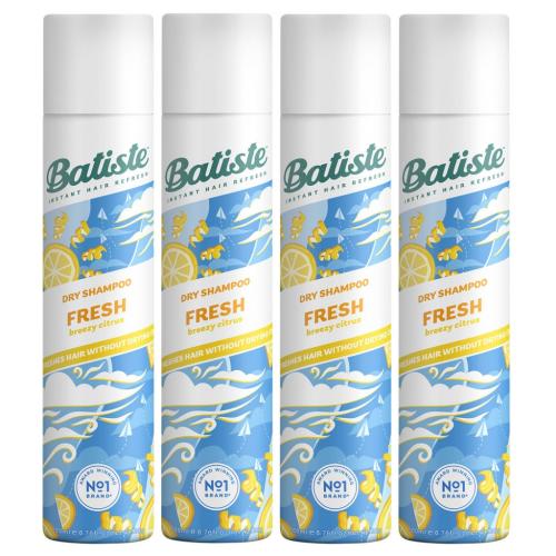 Батист Комплект Fresh Сухой шампунь, 4 шт х 200 мл (Batiste, Fragrance)