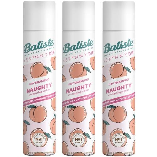 Батист Сухой шампунь для волос Naughty с ягодным ароматом, 3 х 200 мл (Batiste, Fragrance)