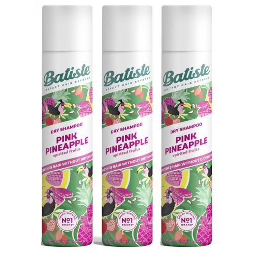 Батист Сухой шампунь для волос Pink Pineapple с фруктовым ароматом, 3 х 200 мл (Batiste, Fragrance)