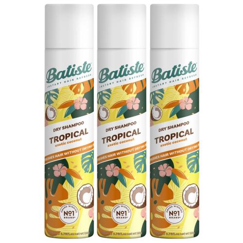 Батист Комплект Tropical Сухой шампунь, 3 шт х 200 мл (Batiste, Fragrance)