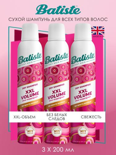 Батист Сухой шампунь для волос XXL Volume, 3 х 200 мл (Batiste, Stylist), фото-2