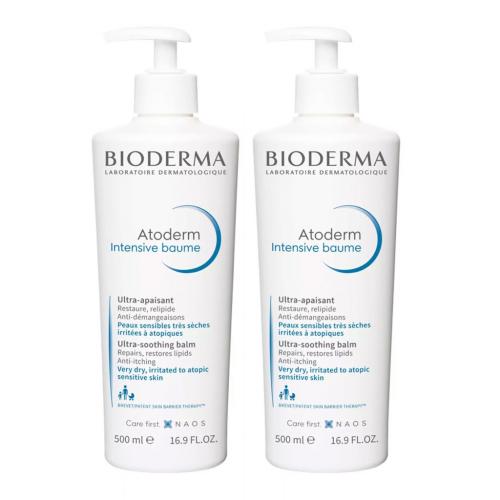 Биодерма Набор Бальзам Интенсив, 2х500 мл (Bioderma, Atoderm)