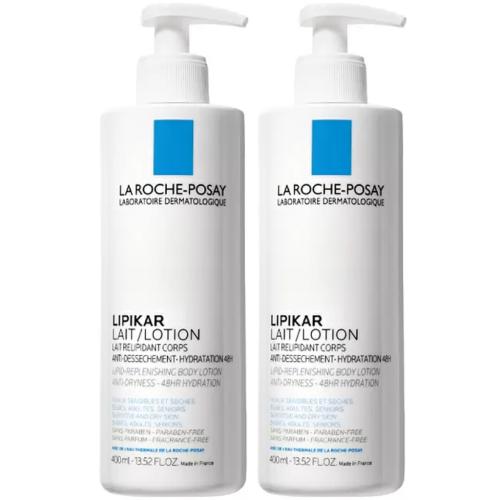 Ля Рош Позе Комплект Молочко без отдушки Lipikar Lait, 2*400 мл (La Roche-Posay, Lipikar)