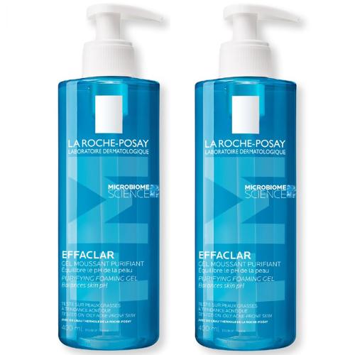 Ля Рош Позе Комплект Очищающий гель Effaclar Gel Moussant Purifiant, 2*400 мл  (La Roche-Posay, Effaclar)