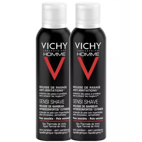 Виши Комплект Пена для бритья против раздражения кожи, 2х200 мл (Vichy, Vichy Homme)