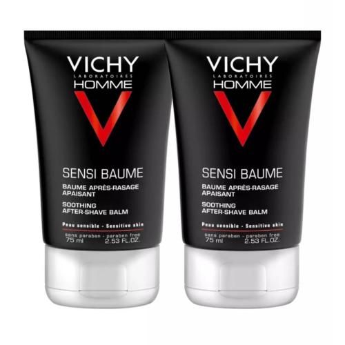 Виши Комплект Бальзам смягчающий после бритья Sensi Baume, 2х75 мл (Vichy, Vichy Homme)