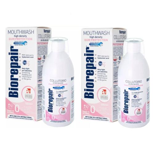Биорепейр Набор: ополаскиватель  Delicate Gums Mouthwash, 2 х 500 мл (Biorepair, Уход за зубами)