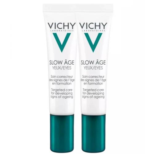 Виши Комплект Слоу Аж Укрепляющий крем для глаз, 2х15 мл (Vichy, Slow Age)