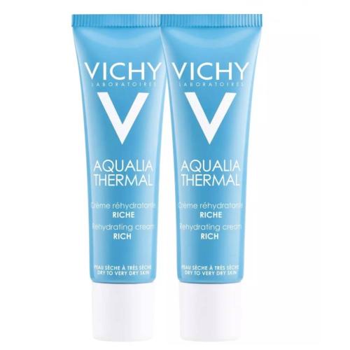 Виши Комплект Aqualia Thermal Riche Насыщенный крем для сухой и очень сухой кожи, 2*30 мл (Vichy, Aqualia Thermal)
