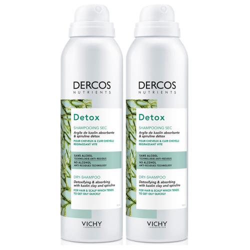 Виши Комплект Сухой шампунь Dercos Nutrients Detox, 2*150 мл (Vichy, Dercos Nutrients)