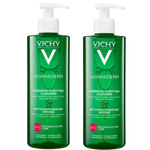 Виши Интенсивно очищающий гель для проблемной кожи, 2 х 400 мл (Vichy, Normaderm)