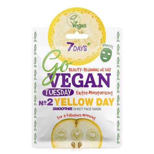 Тканевая smoothie маска для лица Tuesday Yellow Day, 25 г (Go Vegan)