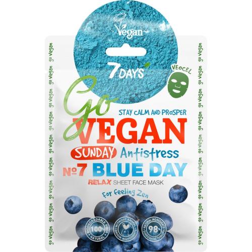 Тканевая relax маска для лица Sunday Blue Day, 25 г (Go Vegan)