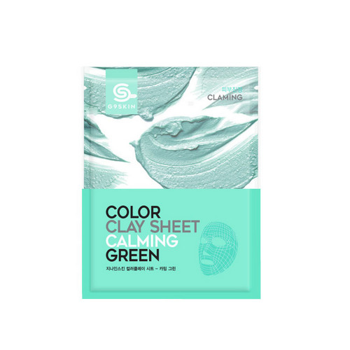 Маска для лица глиняная листовая Color clay - Calming green 20 гр (G9 Skin)