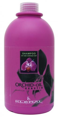 Шампунь с кератином для сухих и поврежденных волос 1000 мл (Orchid Oil), фото-3