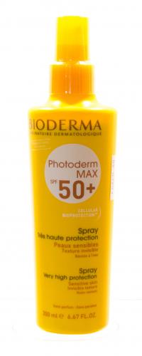 Биодерма Фотодерм Mах Солнцезащитный спрей для тела SPF 50+, 200 мл (Bioderma, Photoderm), фото-2