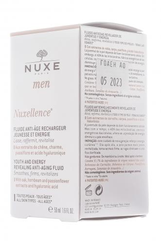 Нюкс Укрепляющая антивозрастная эмульсия для мужчин Men Nuxellence Youth and Energy Revealing Anti-Aging Fluid, 50 мл (Nuxe, Men), фото-3