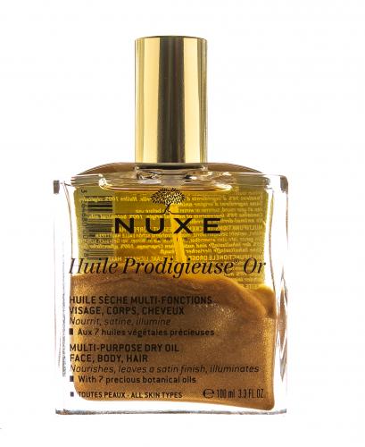 Нюкс Мерцающее сухое масло для лица, тела и волос Huile Prodigieuse Or Multi-Purpose Dry Oil, 100 мл (Nuxe, Prodigieuse), фото-3