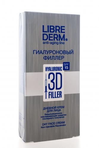 Либридерм Гиалуроновый 3D филлер дневной крем для лица SPF 15 30 мл (Librederm, Гиалуроновая коллекция), фото-2
