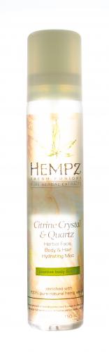 Хемпз Гель-мусс для душа с мерцающим эффектом Желтый Кварц Citrine Crystal &amp; Quartz Herbal Foaming Body Wash, 250 мл (Hempz, Желтый кварц), фото-2